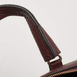 Pre Owned DKNY Burgundy Grained Leather Satchel