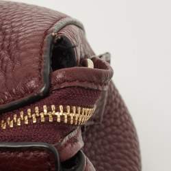 Pre Owned DKNY Burgundy Grained Leather Satchel