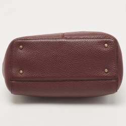 Pre Owned DKNY Burgundy Grained Leather Satchel