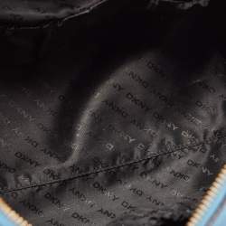 مملوكة مسبقًا Dkny Blue Saffiano Leather Logo Boston Bag