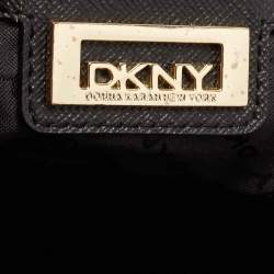 مملوكة مسبقًا Dkny Blue Saffiano Leather Logo Boston Bag
