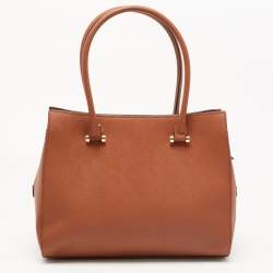 Pre Owned DKNY Brown Saffiano Leather Bryant Park Zip Tote