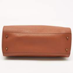 Pre Owned DKNY Brown Saffiano Leather Bryant Park Zip Tote