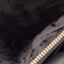 Pre Owned DKNY Black Saffiano Leather Double Zip Tote