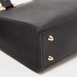 Pre Owned DKNY Black Saffiano Leather Double Zip Tote