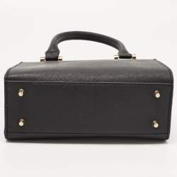 Pre Owned DKNY Black Saffiano Leather Double Zip Tote