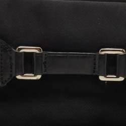 Pre Owned Dkny Black Canvas Buckle Embellished Shoulder Bag