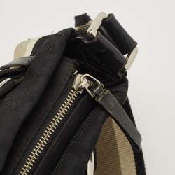 Pre Owned Dkny Black Canvas Buckle Embellished Shoulder Bag