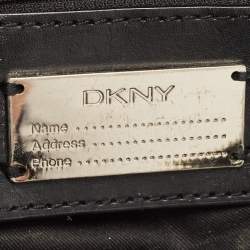Pre Owned Dkny Black Canvas Buckle Embellished Shoulder Bag