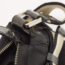 Pre Owned Dkny Black Canvas Buckle Embellished Shoulder Bag