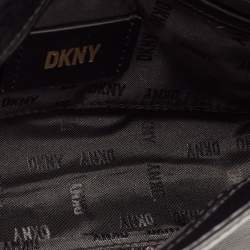 Pre Owned Dkny Black Leather Bryant Park Flap Crossbody Bag