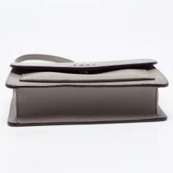 Pre Owned DKNY Beige Leather Flap Shoulder Bag