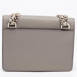 Pre Owned DKNY Beige Leather Flap Shoulder Bag
