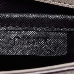 Pre Owned DKNY Beige Leather Flap Shoulder Bag