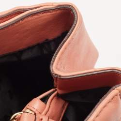 Pre Owned DKNY Rose Pink Quilted Leather Chain Tote
