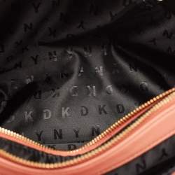 Pre Owned DKNY Rose Pink Quilted Leather Chain Tote