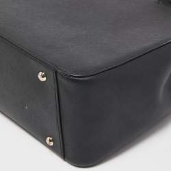 Pre Owned DKNY Black Leather Charm Chain Tote