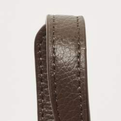 Pre Owned Dkny Brown/Beige Signature Coated Canvas and Leather Padlock Charm Tote