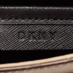 Pre Owned DKNY Beige Leather Flap Chain Crossbody Bag