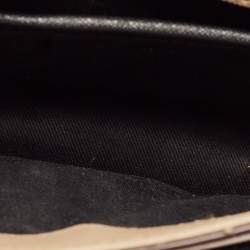 Pre Owned DKNY Beige Leather Flap Chain Crossbody Bag