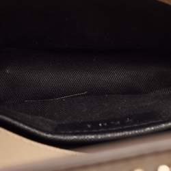 Pre Owned DKNY Beige Leather Flap Chain Crossbody Bag