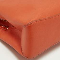 Pre Owned DKNY Orange Leather Crossbody Bag