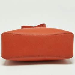 Pre Owned DKNY Orange Leather Crossbody Bag