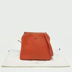 Pre Owned DKNY Orange Leather Crossbody Bag