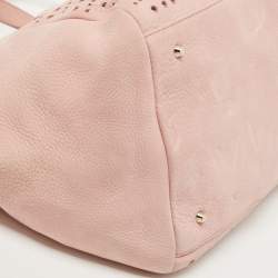 DKNY Pink Perforated Nubuck Tote