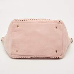 DKNY Pink Perforated Nubuck Tote