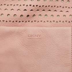 DKNY Pink Perforated Nubuck Tote