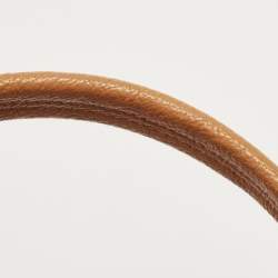 Pre Owned DKNY Brown/Beige Signature Canvas and Leather Tote