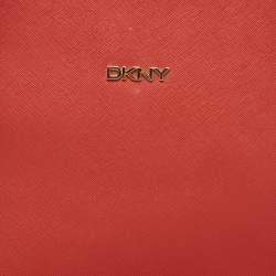 Pre Owned DKNY Red Leather Dome Shoulder Bag