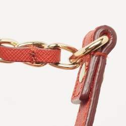 Pre Owned DKNY Red Leather Dome Shoulder Bag