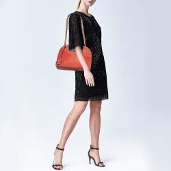 Pre Owned DKNY Red Leather Dome Shoulder Bag