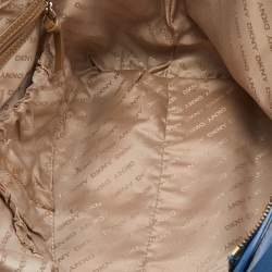 Pre Owned DKNY Blue Leather Bryant Park Top Zip Satchel