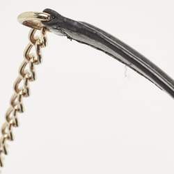 Pre Owned DKNY Black Signature Canvas and Leather Shoulder Bag