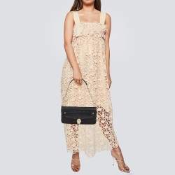 Pre Owned DKNY Black Signature Canvas and Leather Shoulder Bag