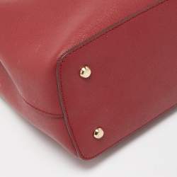 Pre Owned Dkny Red Leather Bryant Park Bag