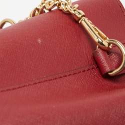 Pre Owned Dkny Red Leather Bryant Park Bag
