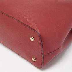 Pre Owned Dkny Red Leather Bryant Park Bag