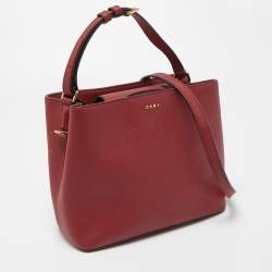 Pre Owned Dkny Red Leather Bryant Park Bag