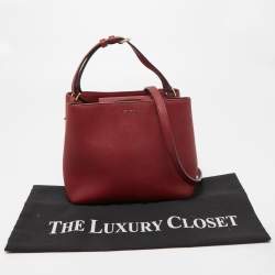 Pre Owned Dkny Red Leather Bryant Park Bag