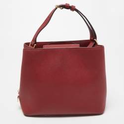 Pre Owned Dkny Red Leather Bryant Park Bag