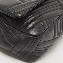 Pre Owned DKNY Black Quilted Leather Allen Flap Shoulder Bag