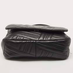 Pre Owned DKNY Black Quilted Leather Allen Flap Shoulder Bag