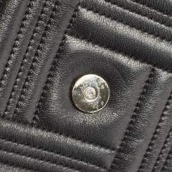 Pre Owned DKNY Black Quilted Leather Allen Flap Shoulder Bag