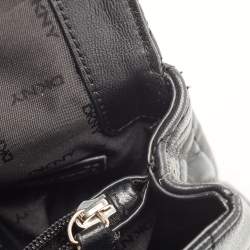 Pre Owned DKNY Black Quilted Leather Allen Flap Shoulder Bag
