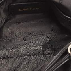 Pre Owned DKNY Black Quilted Leather Allen Flap Shoulder Bag