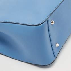 Pre Owned Dkny Blue Leather Medium Bryant Park Shopper Tote